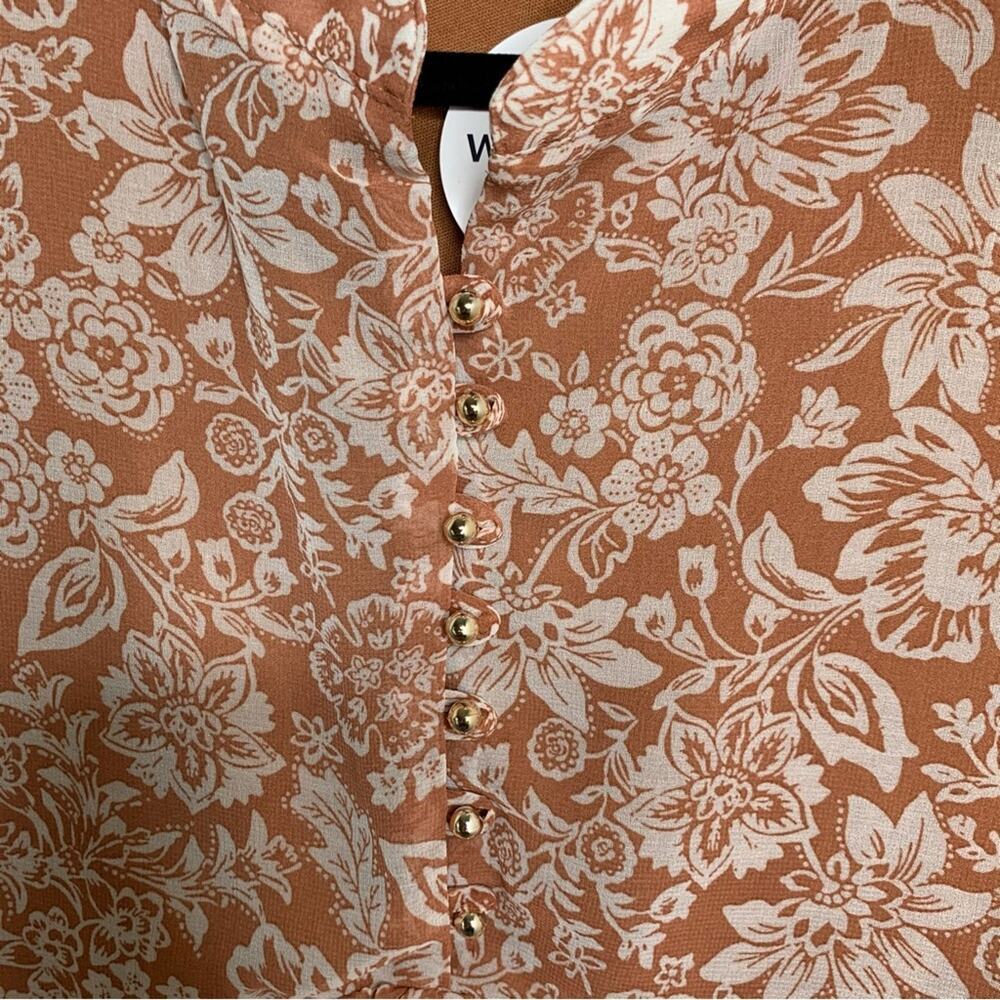 Ces Femme bohemian floral long‎ sleeves autumn chiffon tunic - Picture 4 of 11